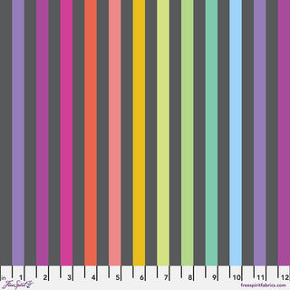 Carbon Disco Stripe // Graywork by Tula Pink (1/4 yard)