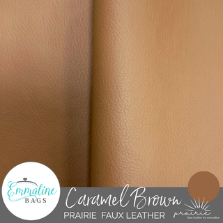 Caramel Brown | Prairie Faux Leather™ | ½ Yard Precut (18" x 53")