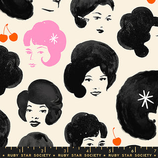 Dottie's Friends in Black | Sparkle Mart by Ruby Star Society (¼ Yard)