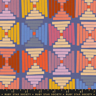 Twilight Courthouse Steps (Canvas) | Persimmon by Ruby Star Society (¼ Yard)
