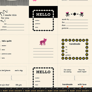 Black Labels (Panel 24" x 45") | 1-800-Calico by Ruby Star Society