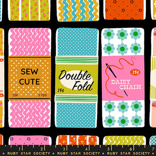 Soft Black Sew Cute | 1 800 Notion by Ruby Star Society (¼ Yard)