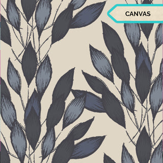 Brushed Leaves Gris (Canvas) | Haven for Art Gallery Fabrics (1/4 Yard)