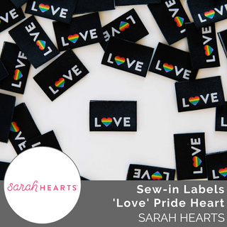 Sew-in Labels: Love Pride Heart