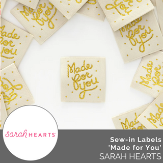 Sew-in Labels: 'Made for You' Gold