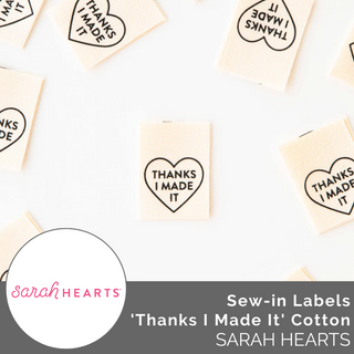 Sew-in Labels: 'Thanks I Made It' Cotton