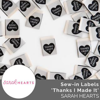 Sew-in Labels: Thanks I Made It Heart