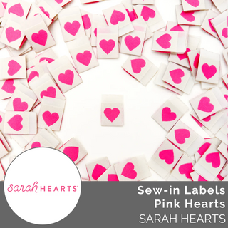 Sew-in Labels: Pink Heart