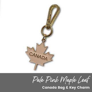 Pale Pink CANADA Maple Leaf | Bag Charm & Keychain
