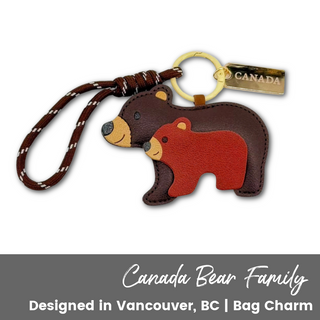 Canada Bear Family | Bag Charm & Keychain
