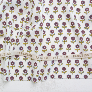 Eggplant Flowerling | Indian Block Prints: Cottage by Fableism Supply Co. (¼ Yard)