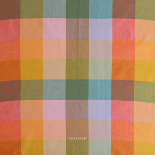 Bloom Wide Happy Checkers | Lumière by Fableism Supply Co. (¼ Yard)
