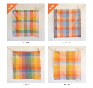 Bloom Wide Happy Checkers | Lumière by Fableism Supply Co. (¼ Yard)