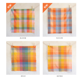 Sailor Wide Happy Checkers | Lumière by Fableism Supply Co. (¼ Yard)