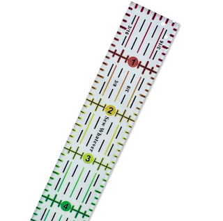 Rainbow Acrylic Ruler CLEAR (8" x 1") | More Me Know