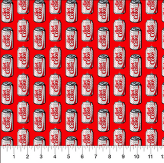 Diet Coke® Cans | Coca-Cola® Core for Northcott (¼ Yard)