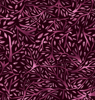 Rose Branches | July Moon by Betty Albert (¼ Yard)