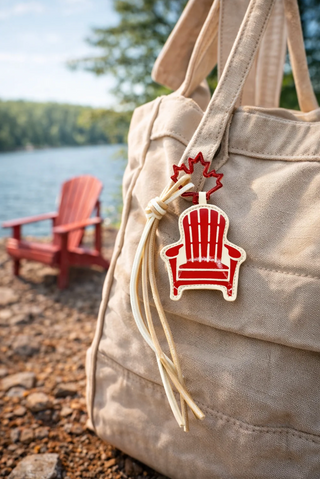 Poof Adirondack Chair w/ Maple Leaf | Bag Charm