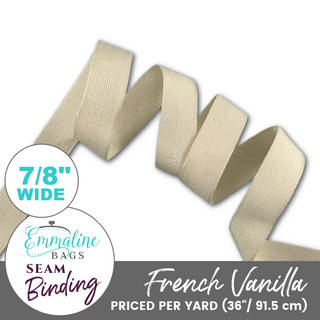 French Vanilla | ⅞" (22mm) Binding Tape (Per 1 Yard)