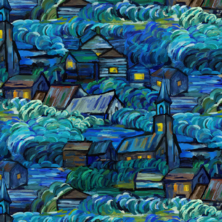 Scenic | Starry Night for Northcott (¼ Yard)