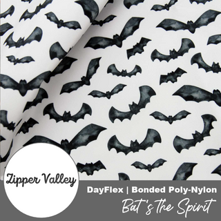 Bat's the Spirit | Zipper Valley DayFlex (Bonded Poly-Nylon) | 1 Yard Pre-Cut