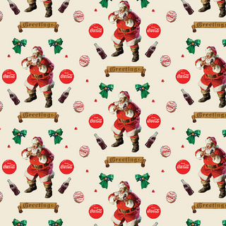 Greetings | Coca-Cola® Christmas for Northcott (¼ Yard)