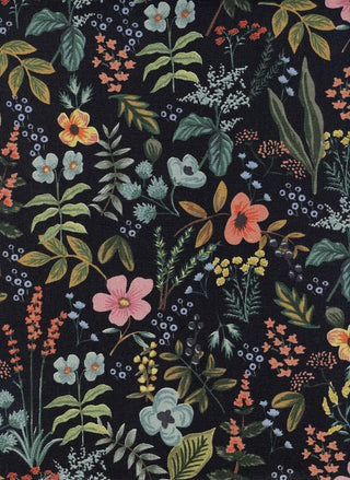 Midnight Herb Garden (Canvas) | Amalfi by Rifle Paper Co. for Cotton + Steel (¼ Yard)