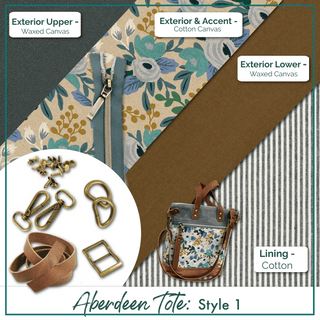Aberdeen Tote - Complete Bag Making Kit - Emmaline Bags Inc.-Bag Kit