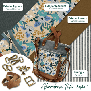 Aberdeen Tote - Complete Bag Making Kit - Emmaline Bags Inc.-Bag Kit