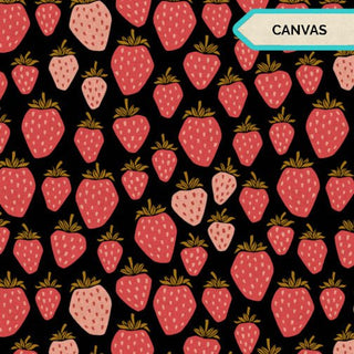 After Midnight Queen of Berries (Canvas) // Under the Apple Tree II (1/4 yard) - Emmaline Bags Inc. - Fabric