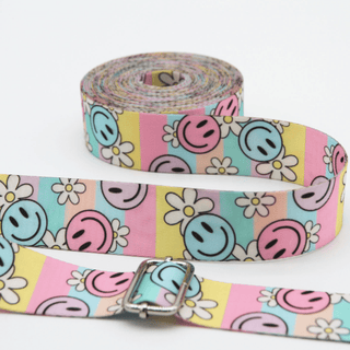 All Smiles | Zipper Valley Printed Webbing (6 Yards) | 1 ½" Wide (38 mm) - Emmaline Bags Inc. - Straps & Handles
