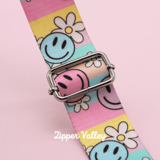 All Smiles | Zipper Valley Printed Webbing (6 Yards) | 1 ½" Wide (38 mm) - Emmaline Bags Inc. - Straps & Handles