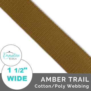 Amber Trail | Cotton/Poly Webbing (Per 1 Yard) • 1 ½" Wide (38 mm) - Emmaline Bags Inc. - Straps & Handles