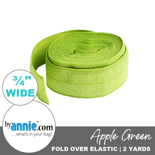 Apple Green | Fold Over Elastic | ¾" (20 mm) (2 Yard Package) - Emmaline Bags Inc.-Sewing Supplies & Notions