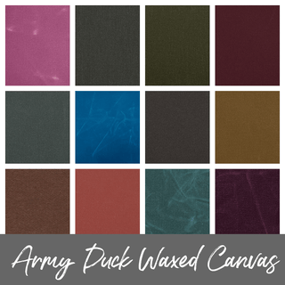 Army Duck Waxed Canvas - 13.5 oz/square yard - TexWax™ Finish - Emmaline Bags Inc. - Fabric