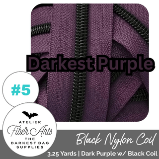 Atelier Fibre Arts Zippers • SOLIDS *SIZE5* 3.25 Yds (Does NOT Include Sliders/Pulls) - Emmaline Bags Inc. - Bag Zippers