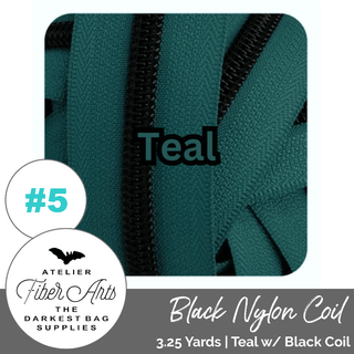 Atelier Fibre Arts Zippers • SOLIDS *SIZE5* 3.25 Yds (Does NOT Include Sliders/Pulls) - Emmaline Bags Inc. - Bag Zippers