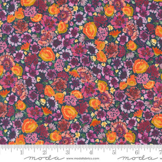 Autumn Daze in Midnight // Floribunda (1/4 yard) - Emmaline Bags Inc.