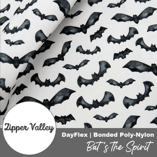 Bat's the Spirit | Zipper Valley DayFlex (Bonded Poly-Nylon) | 1 Yard Pre-Cut - Emmaline Bags Inc.-Fabric