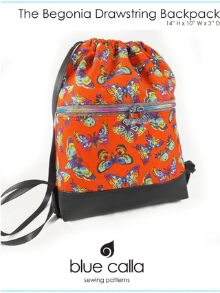 Begonia Backpack by Blue Calla Sewing Patterns (Printed Paper Pattern) - Emmaline Bags Inc.