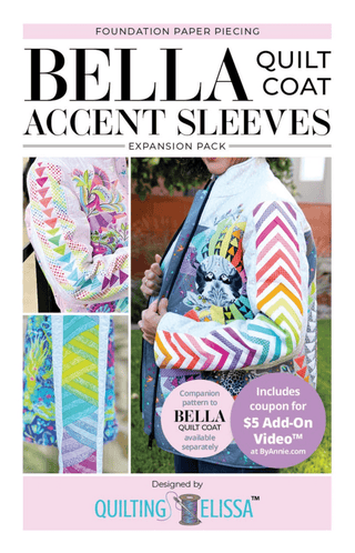 Bella Quilt Coat Accent Sleeves | FPP Expansion Pack | by Quilting Elissa (Paper Pattern) - Emmaline Bags Inc. - Sewing Patterns
