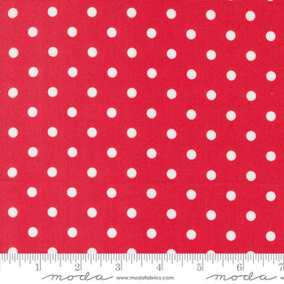 Big Dots in Red // Coriander Colors for Moda (1/4 yard) - Emmaline Bags Inc.