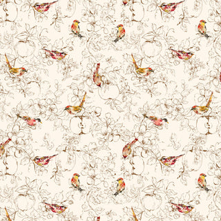 Birds // Blooming Memories for FIGO Fabrics (1/4 yard) - Emmaline Bags Inc.