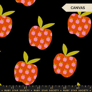 Black Big Apple (Canvas) | Mystic Fable by Ruby Star Society (¼ Yard) - Emmaline Bags Inc. - Fabric