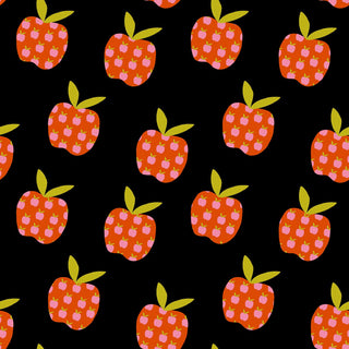 Black Big Apple (Canvas) | Mystic Fable by Ruby Star Society (¼ Yard) - Emmaline Bags Inc. - Fabric