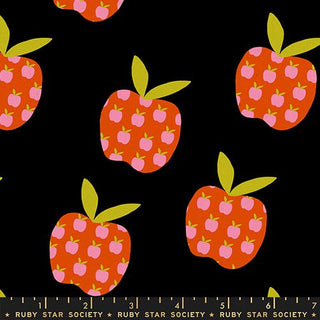 Black Big Apple (Canvas) | Mystic Fable by Ruby Star Society (¼ Yard) - Emmaline Bags Inc. - Fabric