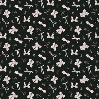 Black Bows | Barbie™ Vintage (1/4 Yard) - Emmaline Bags Inc. - Fabric