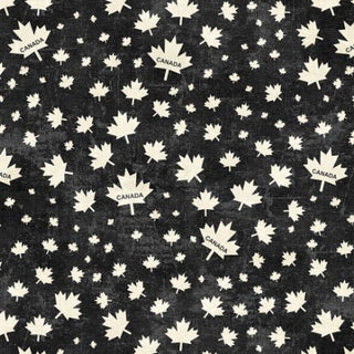 Black Canada Leaf // Canadian Classics 3 for Northcott (1/4 yard) - Emmaline Bags Inc. - Fabric