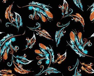 Black Feather | Raven Tree by Carla Joseph (¼ Yard) - Emmaline Bags Inc.-Fabric