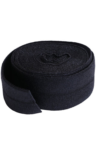 Black | Fold Over Elastic | ¾" (20 mm) (2 Yard Package) - Emmaline Bags Inc.-Sewing Supplies & Notions